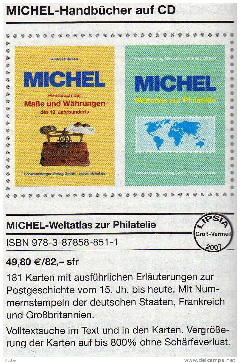 Michel Handbuch Weltatlas Neu 50€ Für Die Philatelie Von A-Z Mit Nummernstempel Von D, GB, F - Sonstige & Ohne Zuordnung