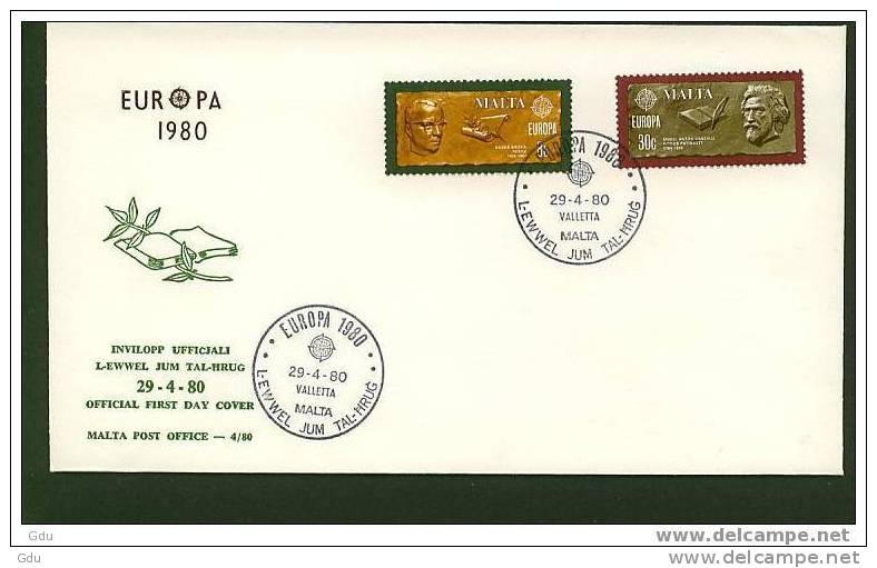 Malte - FDC Europa 1980  >> - 1980