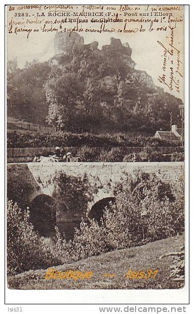 Dép 29 - RF21115 - La Roche Maurice - Pont Sur L´Ellorn Et Ruines Du Château - état - La Roche-Maurice