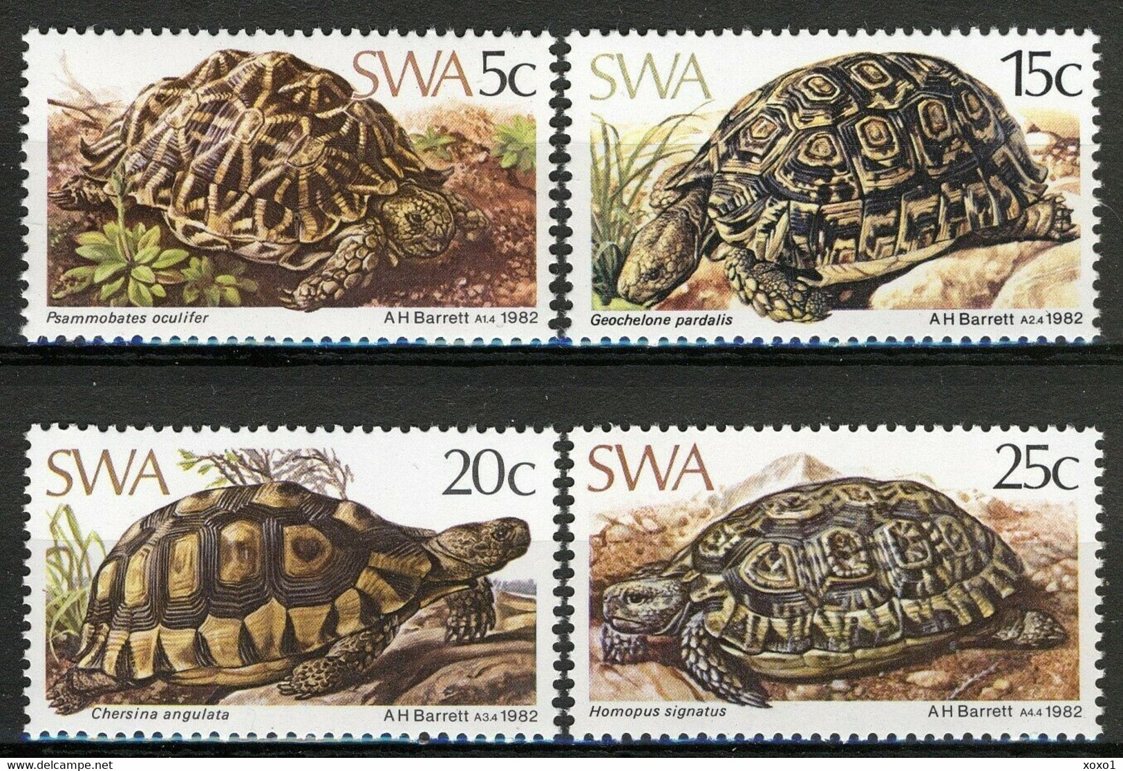 SWA 1982 MiNr. 516 - 519  Südwestafrika Reptiles Turtles MiNr. 516 - 519  4v  MNH**   2,00 € - Tortugas