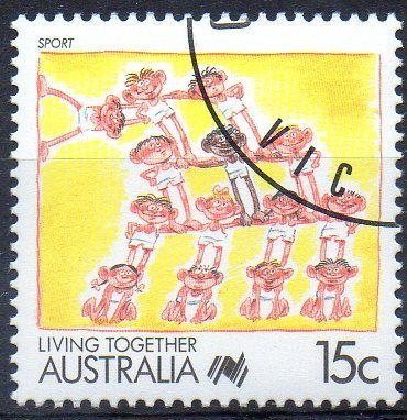 Australia 1988 Living Together 15c Sport CTO Full Gum - Oblitérés