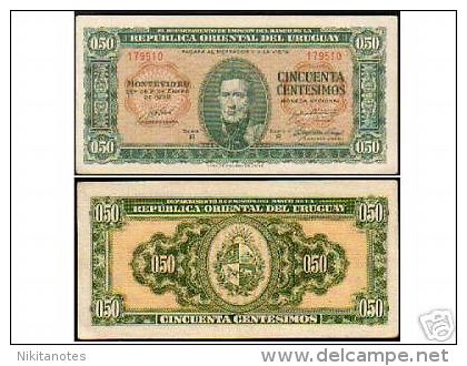 URUGUAY-NOTE - 0.50 CENTESIMOS1939-""UNC - Uruguay
