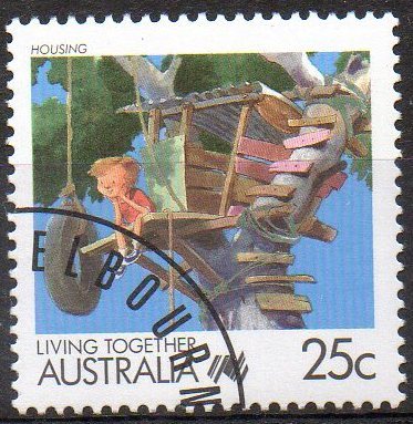 Australia 1988 Living Together 25c Housing CTO Full Gum - Used Stamps