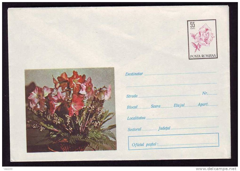 ROMANIA  Entier Postaux,postal Stationery   Cover With Roses 1971,very Rare,RRR. - Rozen