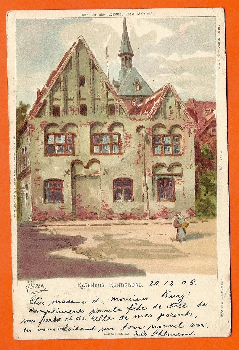 RENDSBURG   -   Rathaus  ( Illustration Biese ? ) - Rendsburg