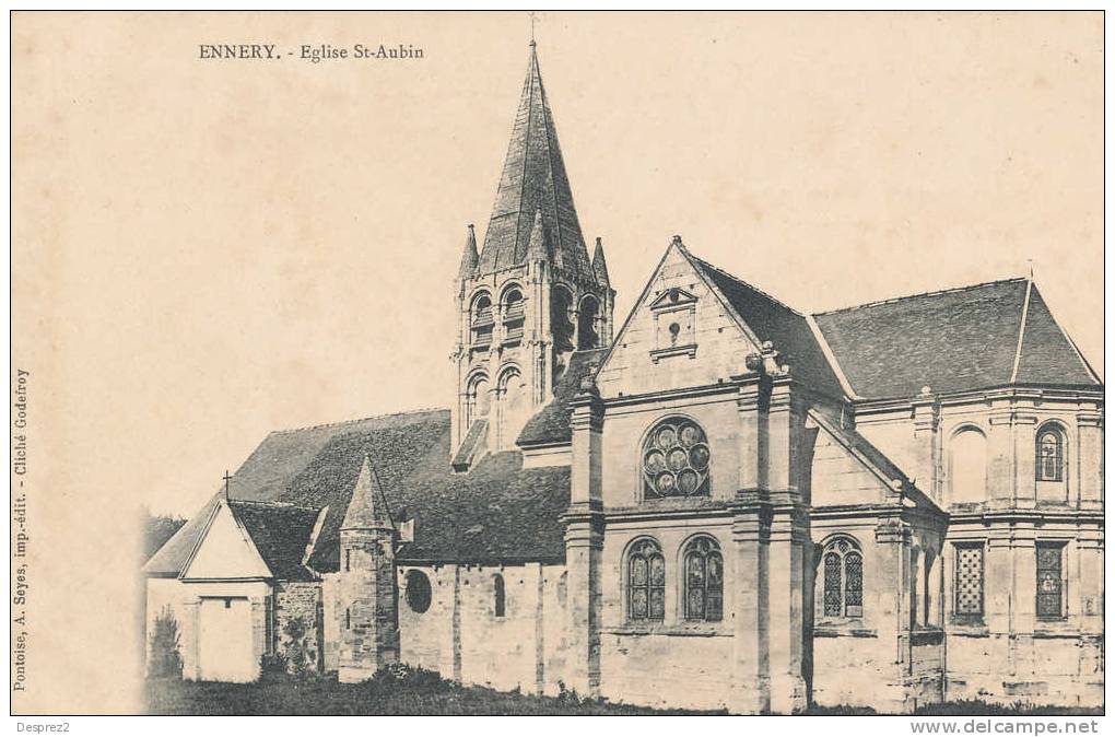 95 ENNERY Cpa Eglise St Aubin        Edit Seyes - Ennery