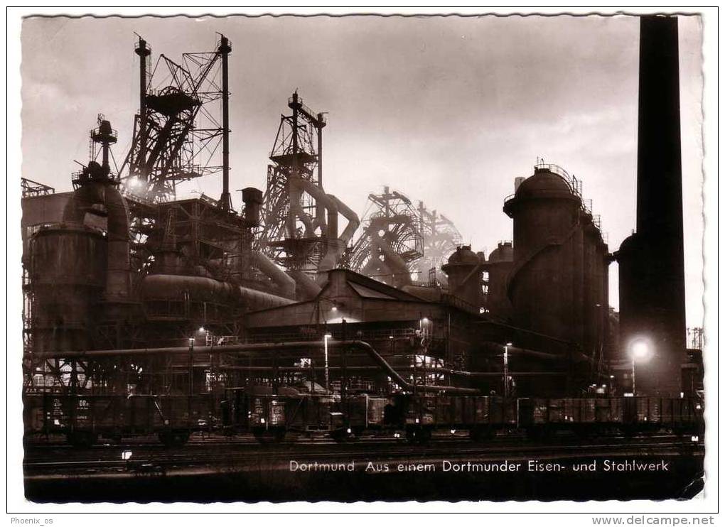 EUROPE - GERMANY, Dortmund, View On The Steel Works, Year 1963 - Dortmund