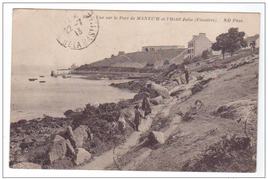 Vue Sur Le Port De MANEC'H Et Hôtel Julia - Andere & Zonder Classificatie