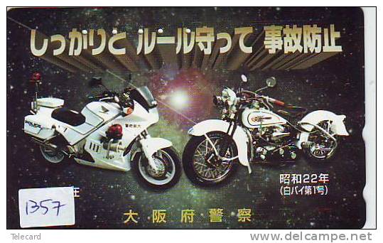 MOTOR Telefonkarte  JAPAN * Telecarte Japon (1357) Motorbike * Phonecard Japan * POLICE * POLIZEI - Polizia