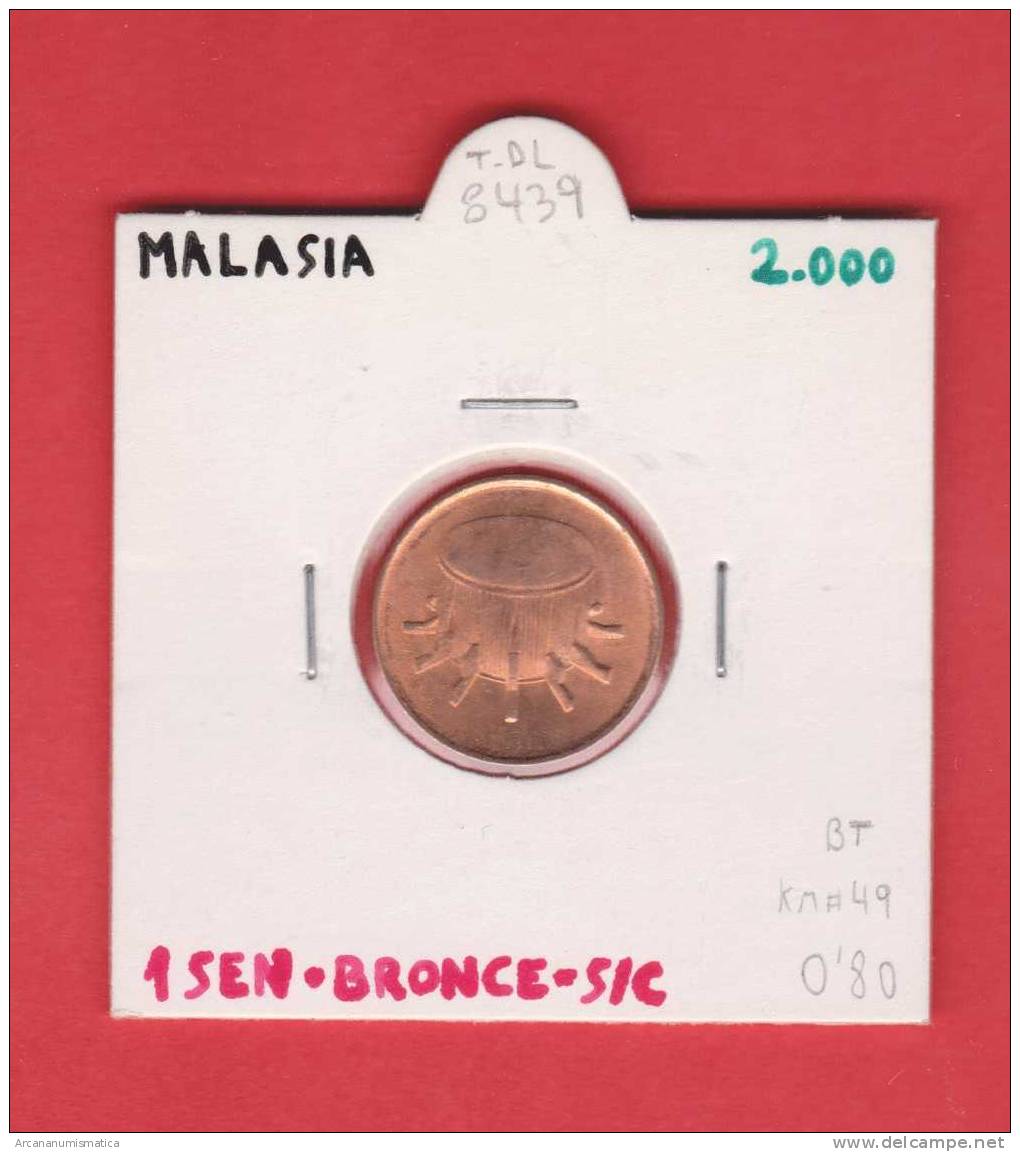 MALASIA   1  SEN   2.000    BRONCE    KM#49    SC/UNC      DL-8439 - Malaysia