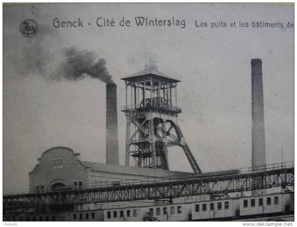 Cpa Genck CITE De WINTERSLAG       Les PUITS  MINE     NELS - Genk