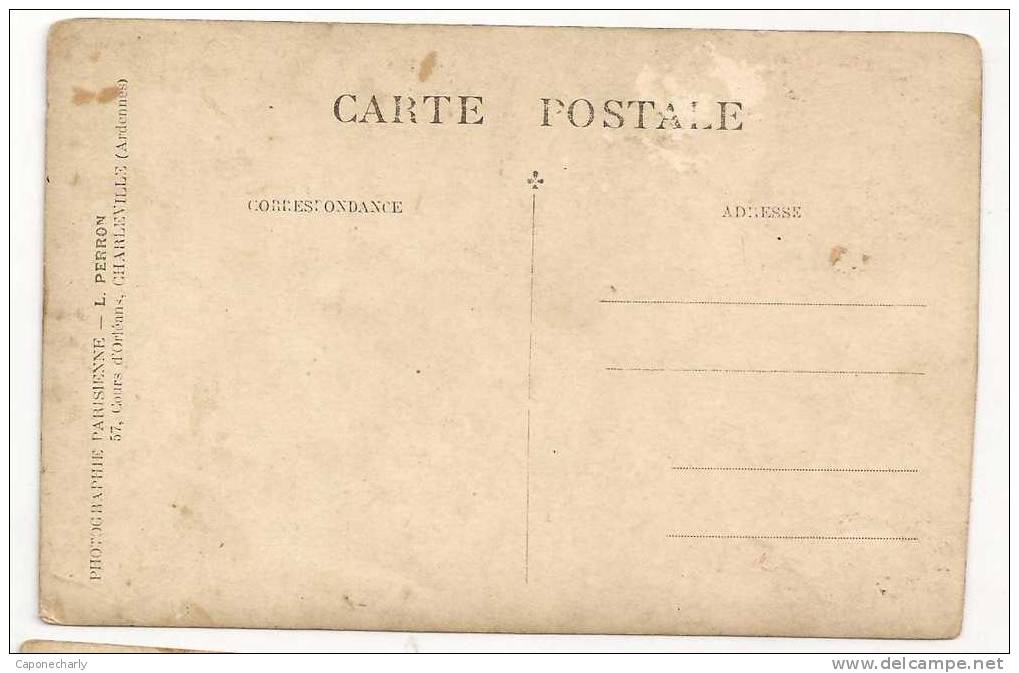 N° 1 CPA CARTE PHOTO MILITARIA  91 ème REGIMENT D´INFANTERIE ? CHARLEVILLE MEZIERES   08 ARDENNES - Charleville