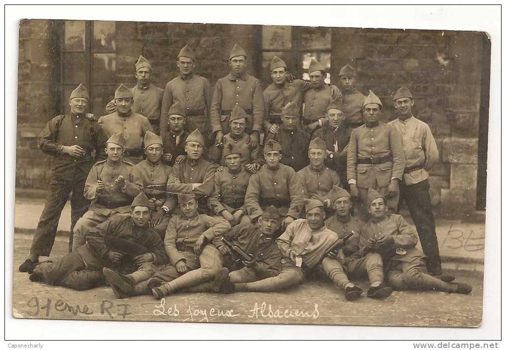 N° 3 CPA CARTE PHOTO MILITARIA  91 ème REGIMENT D´INFANTERIE ? CHARLEVILLE MEZIERES   08 ARDENNES - Charleville