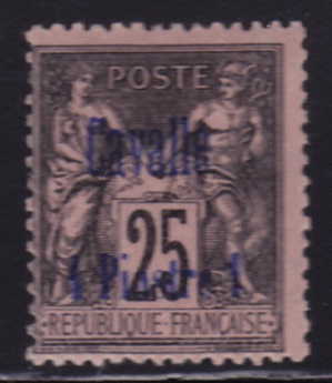 Sage 1 Piastre Sur 25 Cent. Maury 4  * - Unused Stamps