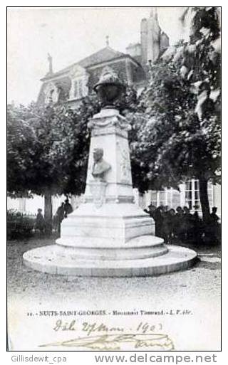 NUITS SAINT GEORGES -  Monument Tisserand - Nuits Saint Georges