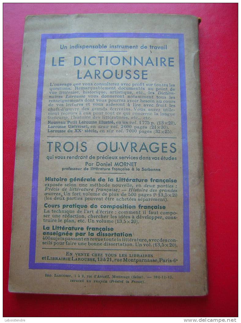 CLASSIQUES LAROUSSE-RACINE-ESTHER-TRAGEDIE -LAROUSSE -PARIS - Franse Schrijvers