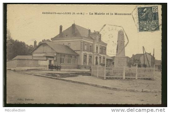 77 BAGNEAUX SUR LOING / La Mairie Et Le Monument / - Bagneaux Sur Loing