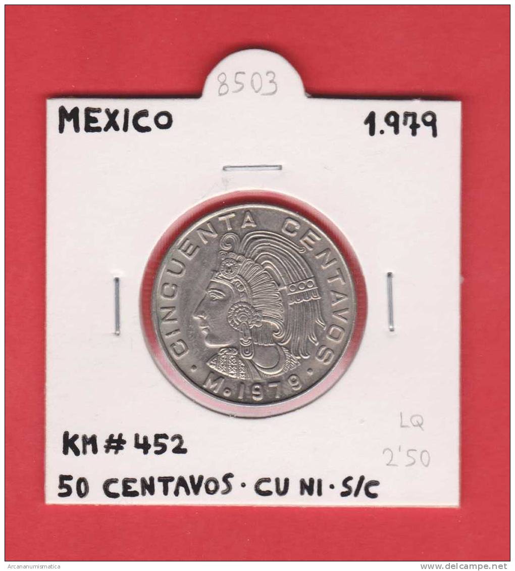 MEXICO  50  CENTAVOS   1.979  KM#452  CU NI   SC/UNC      DL-8503 - Mexique