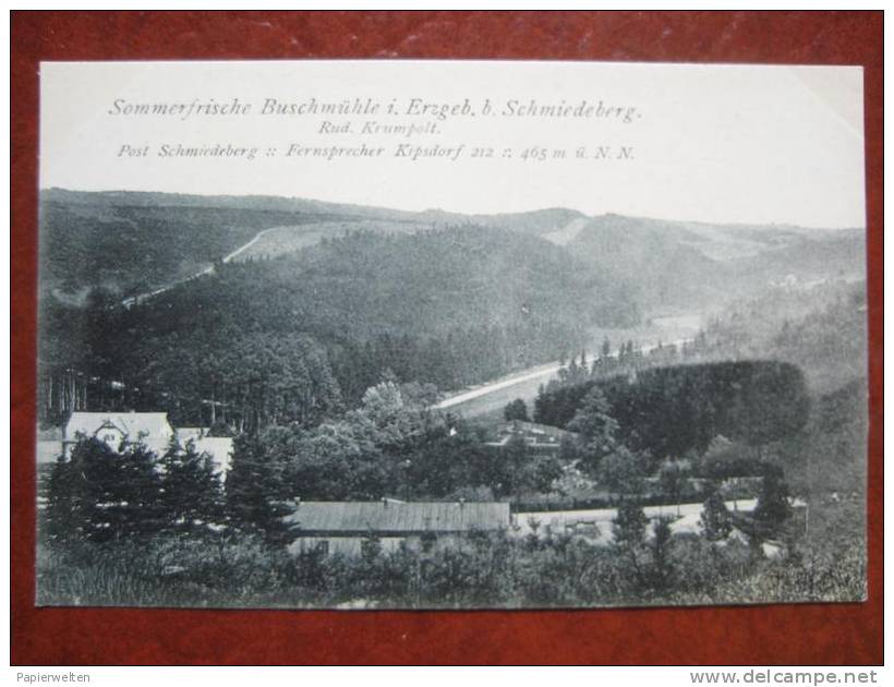 Dippoldiswalde (Sächsische Schweiz - Osterzgebirge) Schmiedeberg  - Sommerfrische Buschmühle - Dippoldiswalde