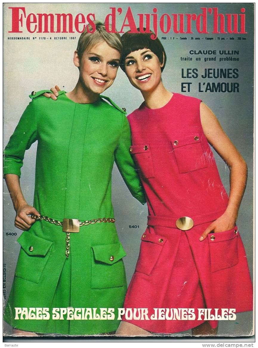 Femmes D´aujourd´hui N° 1170 De 1967 Belle PUB 2 Pages De ASTERIX . - Lifestyle & Mode