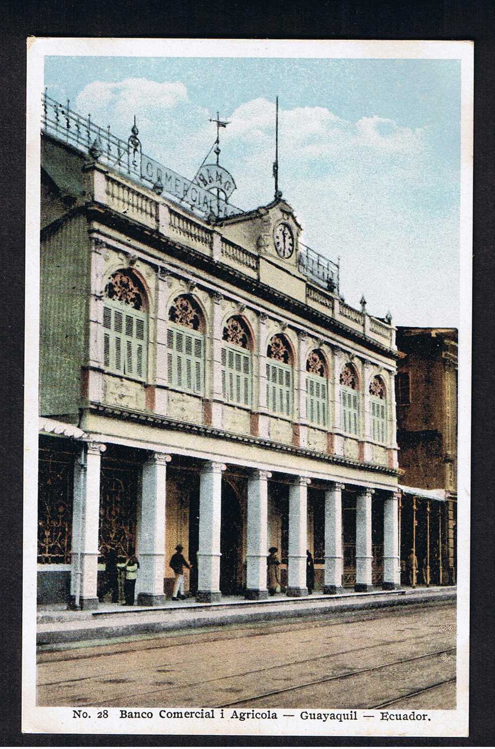 RB 554 - Early Postcard Banco Commercial I Agricola - Guayaquil Ecuador South America - Ecuador