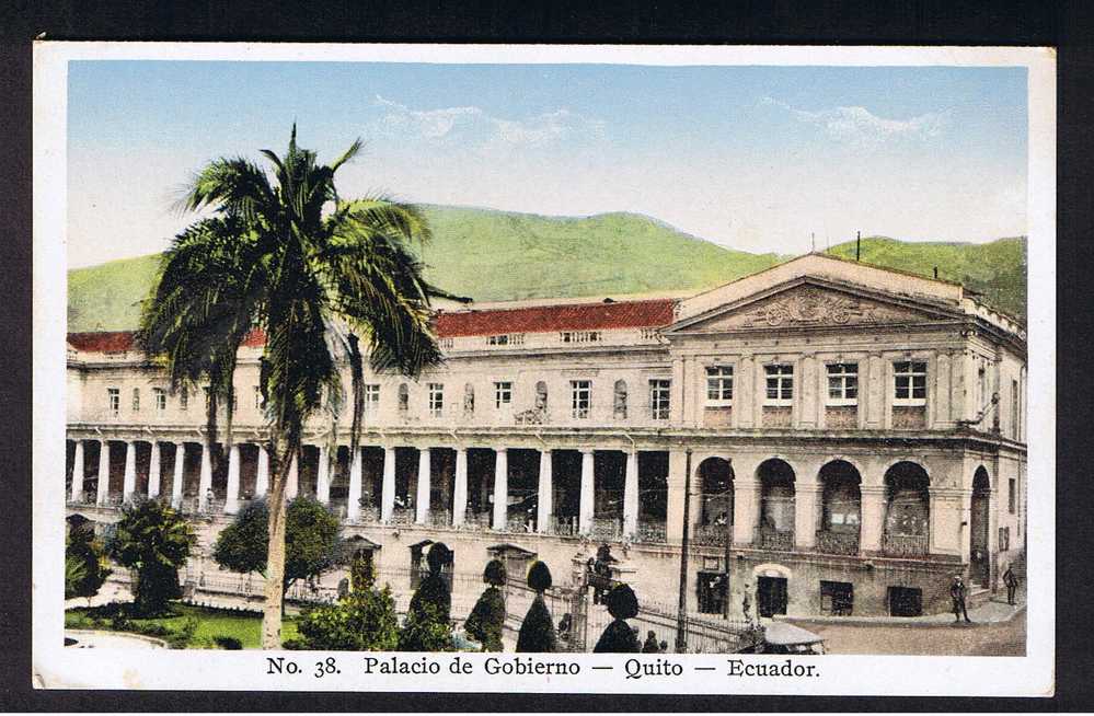 RB 554 - Early Postcard Palacio De Gobierno  - Quito Ecuador South America - Equateur