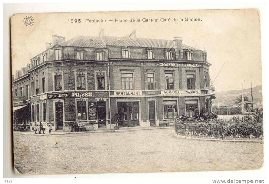 D1189 - Pepinster - Place De La Gare Et Café De La Station - Pepinster
