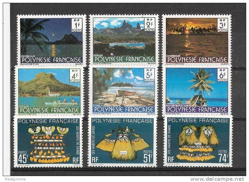 Polynésie Fr:  132/ 140 ** - Unused Stamps