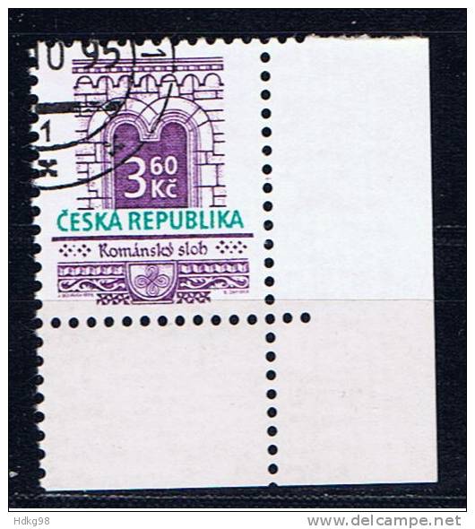 CZ+ Tschechei 1995 Mi 94-95 Fenster (Eckrandstücke) - Used Stamps