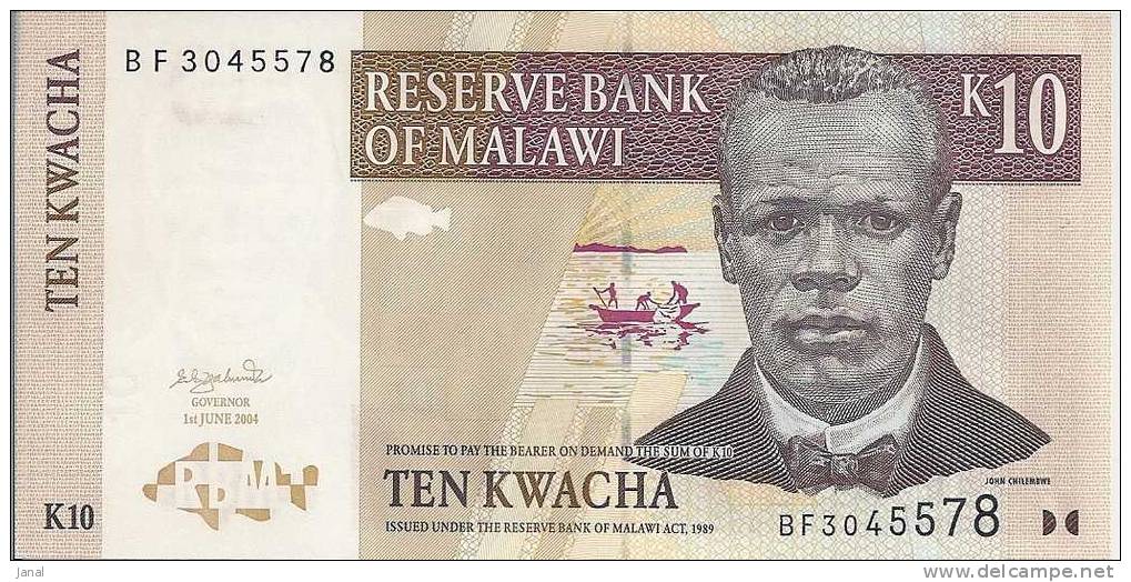 - AFRIQUE - BANQUE DU MALAWI - TEN KWACHA - K 10 - - Malawi