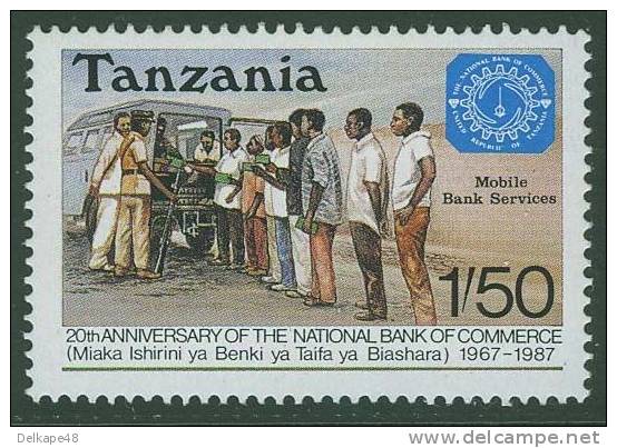 Tanzania 1987 Mi 382 YT 307 SG 504 ** Mobile Bank Service - 20th Ann. National Bank Of Commerce - Tanzania (1964-...)