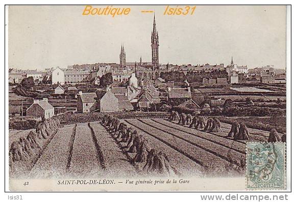 Dép 29 - RF21211 - Saint Pol De Léon - Vue Générale Prise De La Gare - état - Saint-Pol-de-Léon