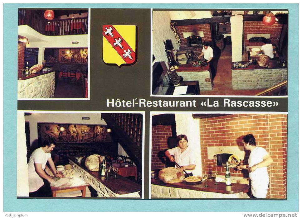 Réchicourt Le Château Hôtel - 2 Cartes : Restaurant La Rascasse Prop JM Gallais Avec Recette Tarte Flambée - Rechicourt Le Chateau