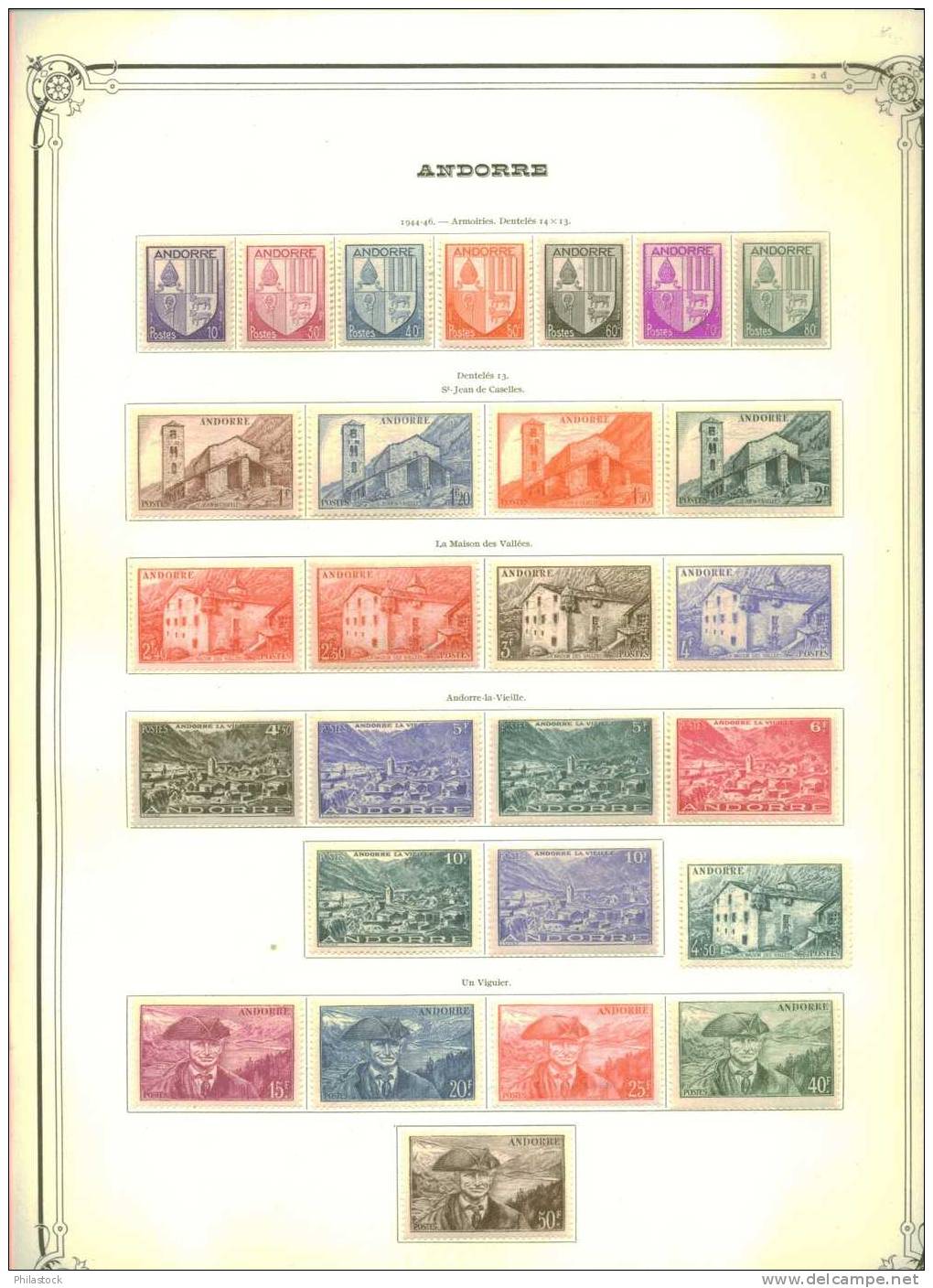 ANDORRE Collection 1° Charniéres Trés Propres Quasi Compléte Du N° 93 à 1991 + PA, Taxes Etc.. - Collections