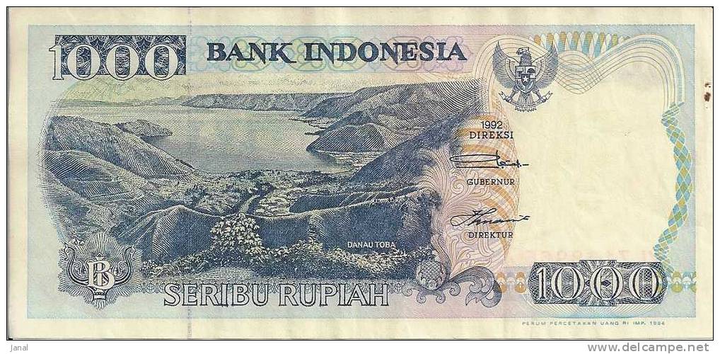 -  INDONESIE - 1000 - SERIBU RUPIAH - 1992 - - Indonésie