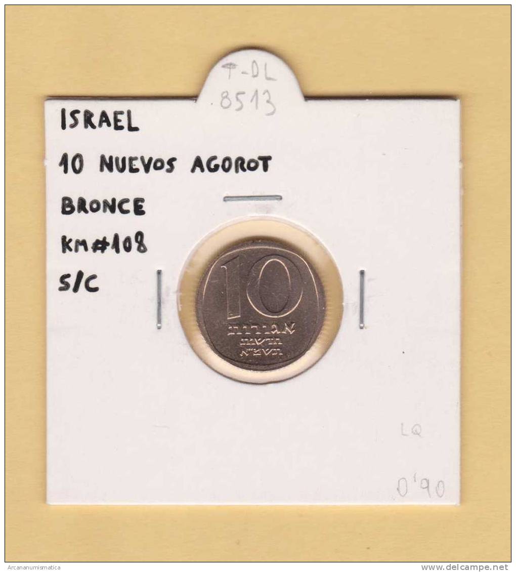 ISRAEL   10  NUEVO  AGORAT   BRONCE  KM#108     SC/UNC        T-DL-8513 - Israel