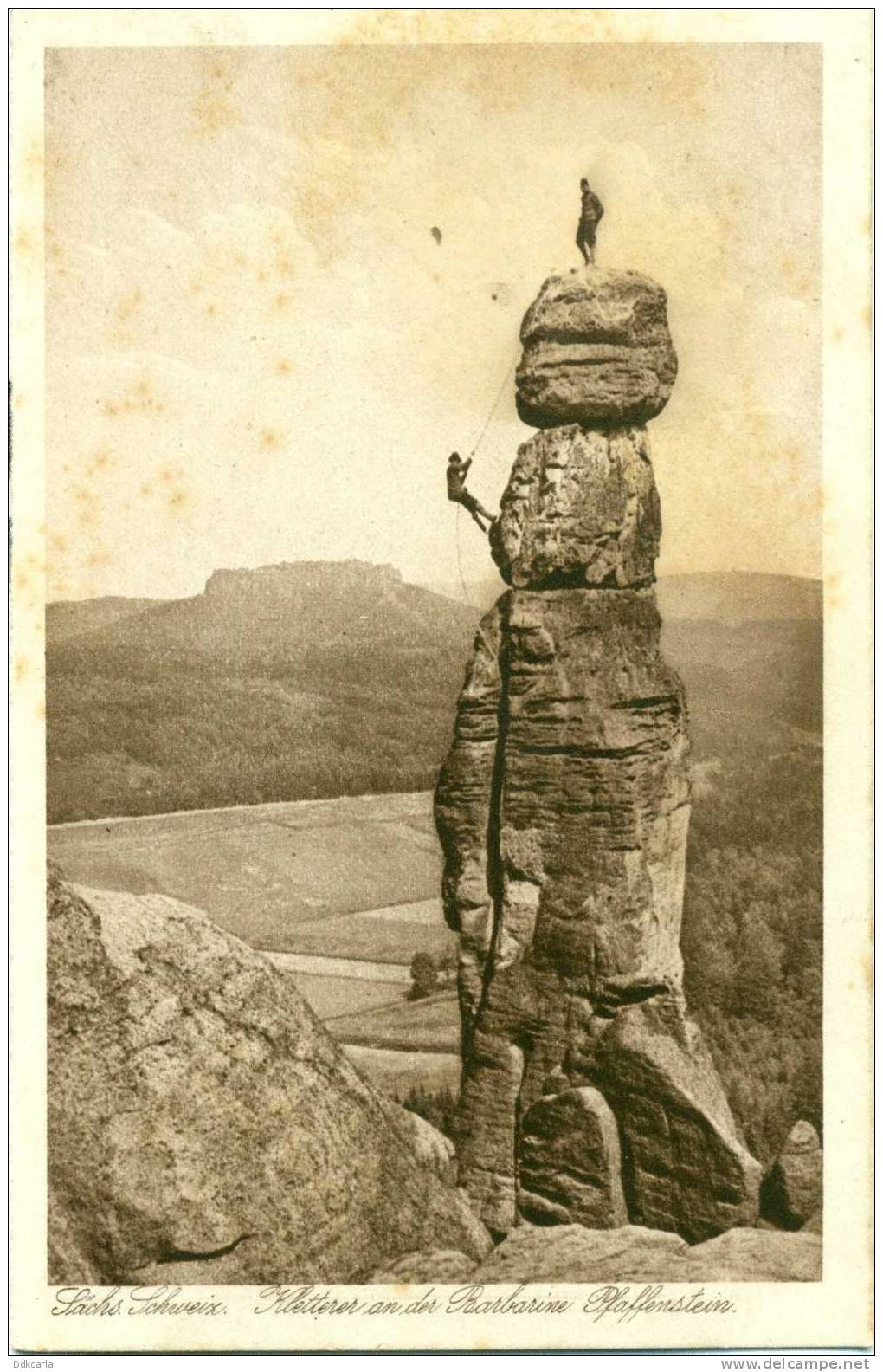 Sächs Schweiz - Kletterer An Der Barbarine Pfaffenstein - Koenigstein (Saechs. Schw.)