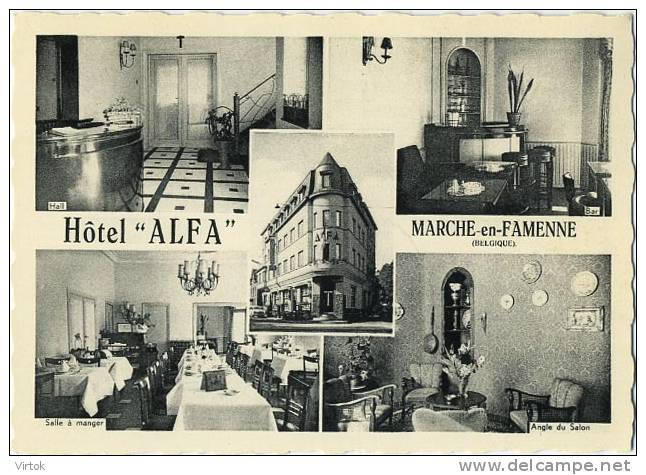 Marche-en-Famenne   :  Hotel  ' ALFA '  ( Format   10.5  X  7.5 Cm ) - Marche-en-Famenne