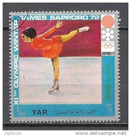 1 W Valeur Oblitérée,used - YAR - YÉMEN - JO SAPORRO 1972 - N° 1280-55 - Hiver 1972: Sapporo