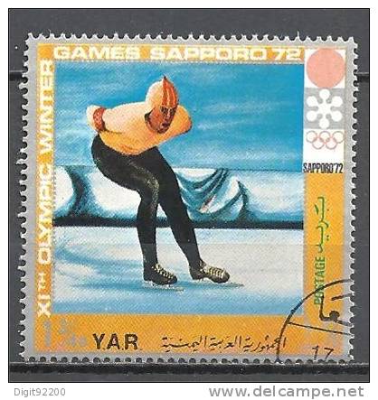 1 W Valeur Oblitérée,used - YAR - YÉMEN - JO SAPORRO 1972 - N° 1280-56 - Hiver 1972: Sapporo