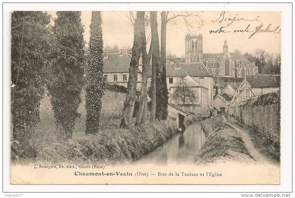 Chaumont-en-Vexin (60) : Lavoir Sur Un Bras De La Troësne Et Chemin En 1917 (animée). - Chaumont En Vexin