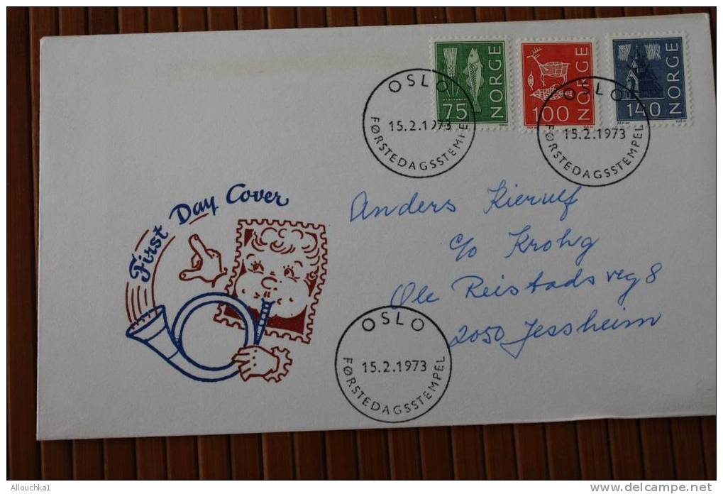 FORSTEDAGSSTEMPEL  OSLO :NORVEGE NORGES NORDEN 1973 FDC 1ER JOUR EMISSION  FIRST DAY COVER - FDC