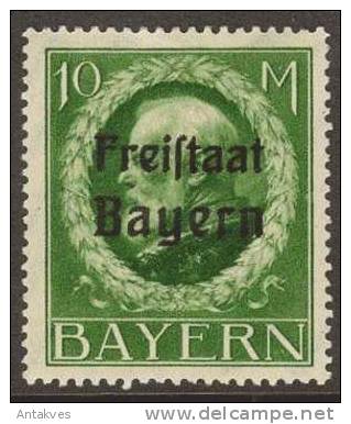 Germany  Bayern Bavaria 1919 10M  MH* See Scan - Neufs