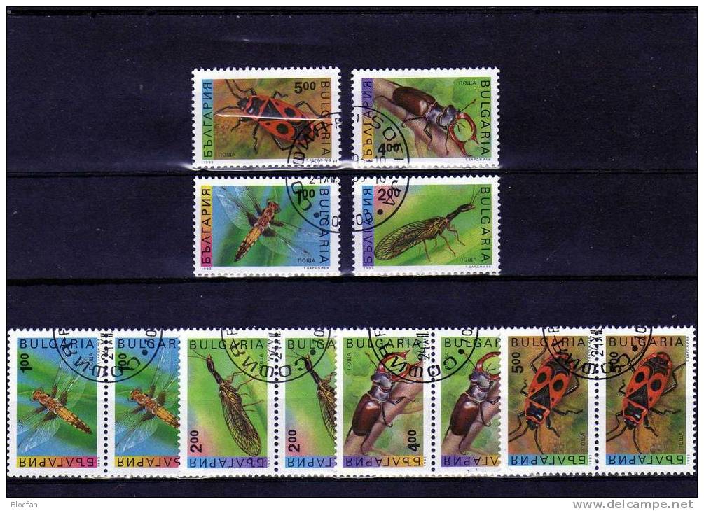 WWF Nationaler Naturschutz Insekten 3 Sets Bulgarien 3098/9,4016/7,4093/6+4-Block O 36€ Bloc M/s Fauna Sheet Bf BULGARIA - Gebruikt