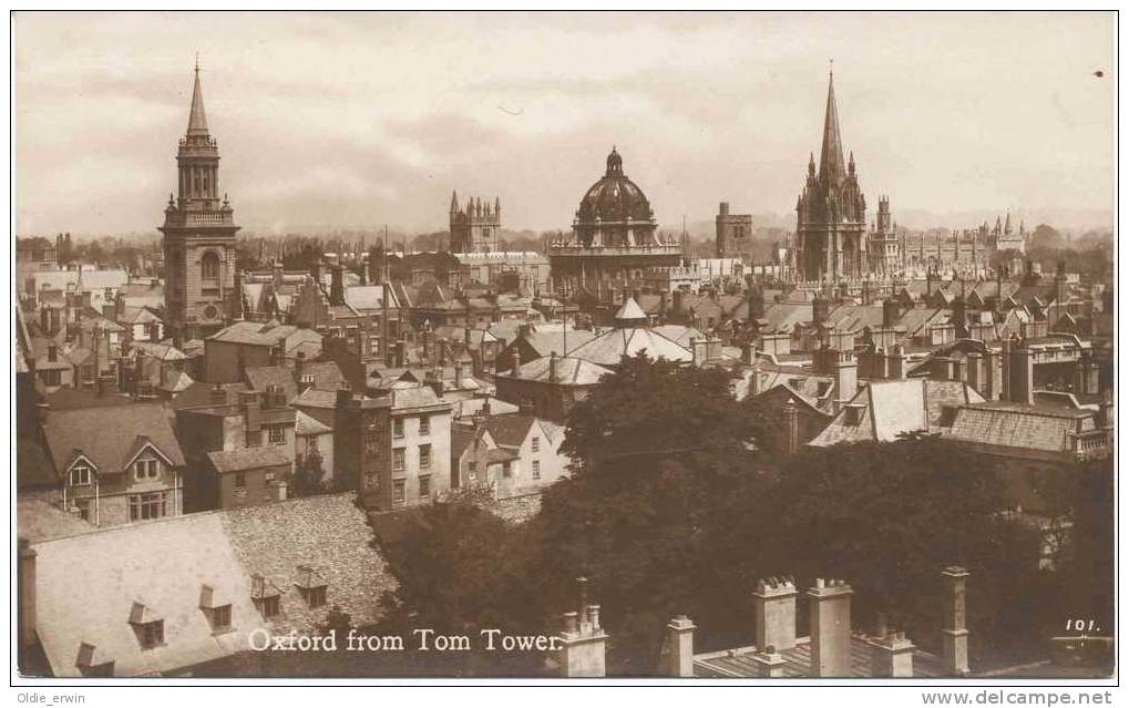 Alte Ansichtskarte Oxford, View From Tom Tower - Oxford