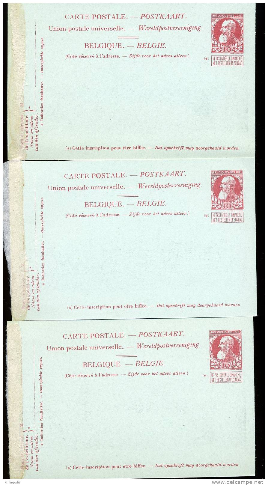 Entiers Postaux Leopold II  Bateaux Oostende-Dover Neuves Très Fraiches - Tarjetas Transatlánticos