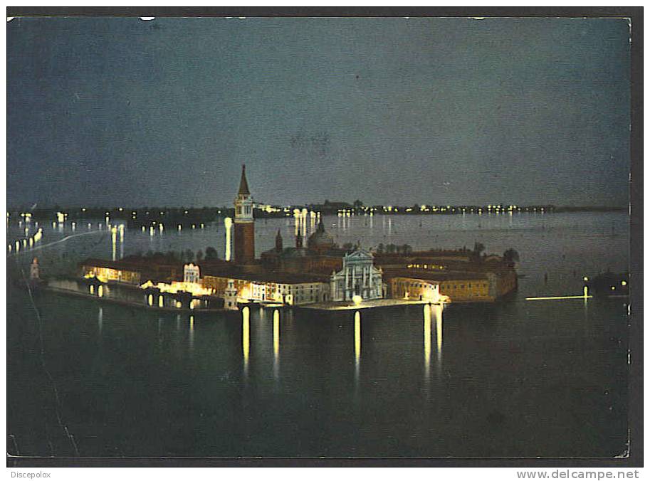 A2498  Venezia - Isola S. Giorgio - Notturno - * Timbro: Camping Adriatico, Lido Venezia *  /  Viaggiata - Carnaval