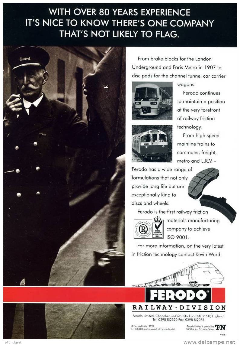 Ferodo Railway Division Advert  1995 - Railway