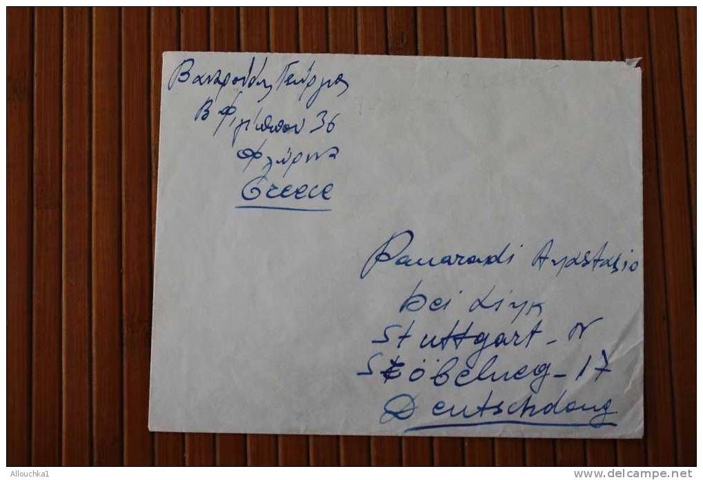 GREECE Gréce Lettre Letter MIGNONETTE 1956 Pour STUTTGART  DEUTSCHLAND - Briefe U. Dokumente