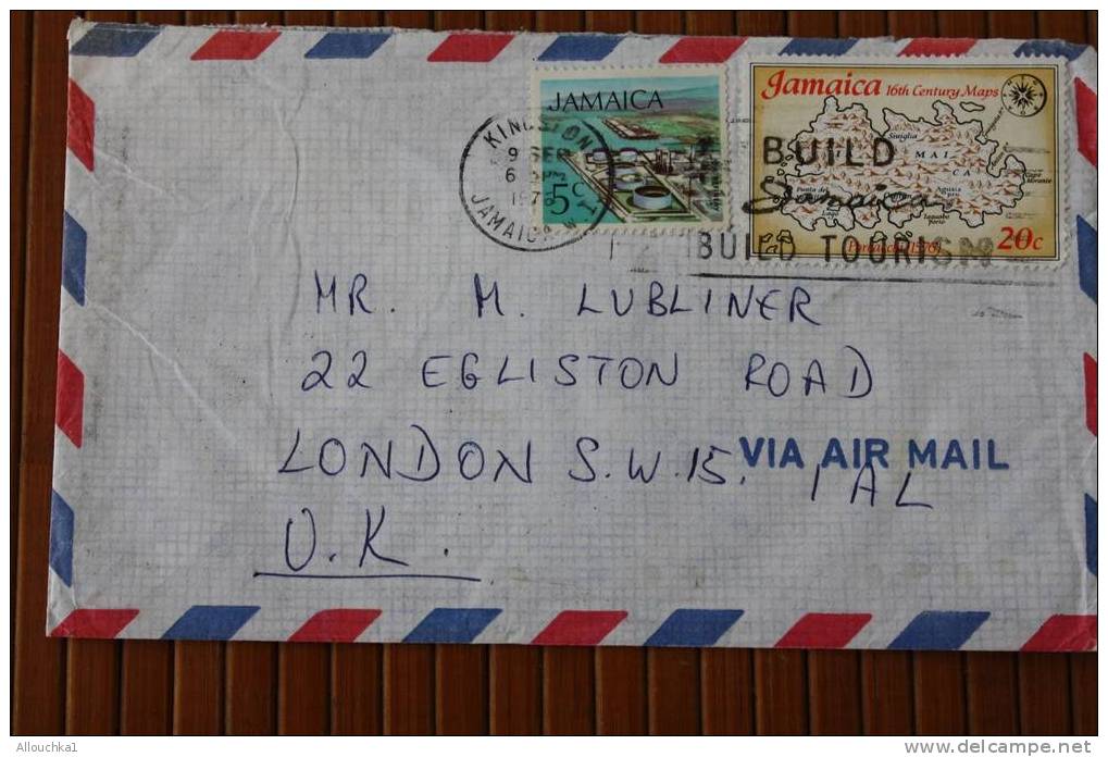 KINGSTONE JAMAIQUE JAMAICA .LETTER  BY AIR MAIL P/ LONDON G.B. ENGLAND - Jamaica (1962-...)